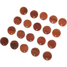 20 Stück Ohrstecker aus Naturholz, runde, flache Holzstecker für DIY-Schmuck, Bastelbedarf
