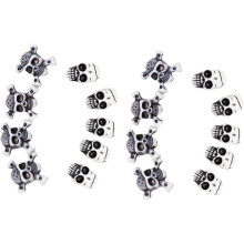 20 Stück Totenkopf-Harzperlen-Anhänger, DIY-Armbandzubehör, Mini-Totenkopf-Abstandshalter