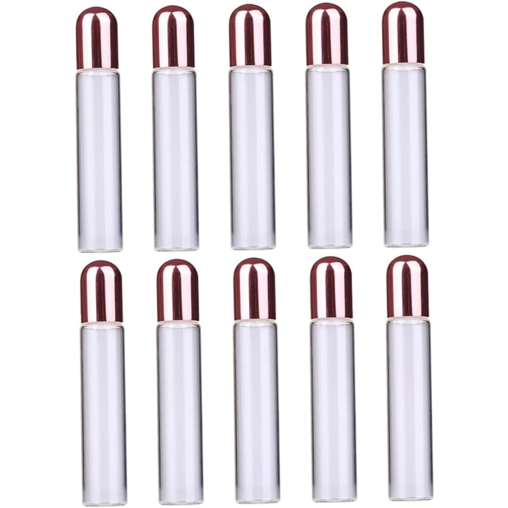 Hkhbjs 20Pcs Essential Oil Roller Bottle Empty Glass Perfume Bottle Refillable Oil Roller