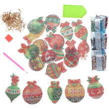 Weihnachtsschlüssel-Strassmalerei-DIY-Anhänger-Kunstset für weihnachtliche Bastelarbeiten