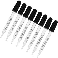 Conjunto de gotas de vidro de 20pcs 1Ml com escala, pipetas de vidro de cabeça reta