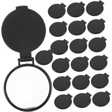 20 Stück Mini-Faltspiegel, kompakte schwarze kleine runde Kosmetikspiegel