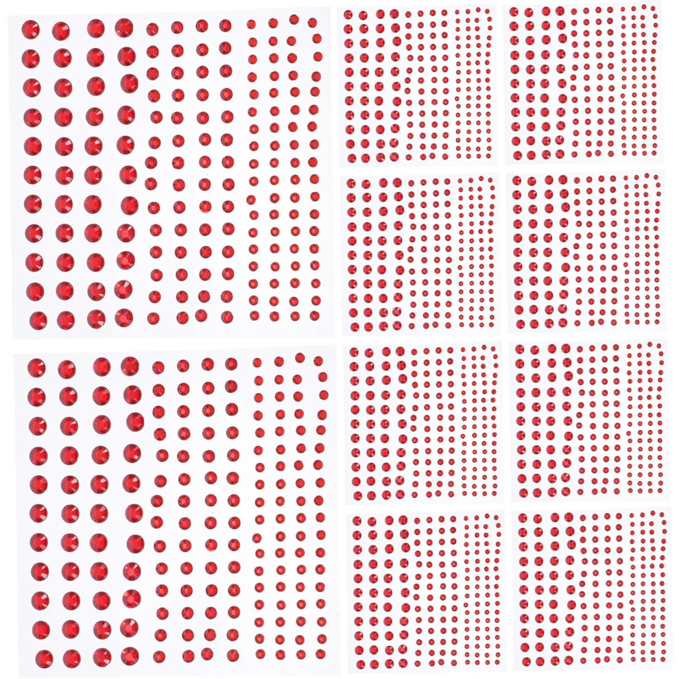 Hkhbjs 20Pcs Nail Rhinestone Stickers Self Adhesive Nail Art Design Decoration