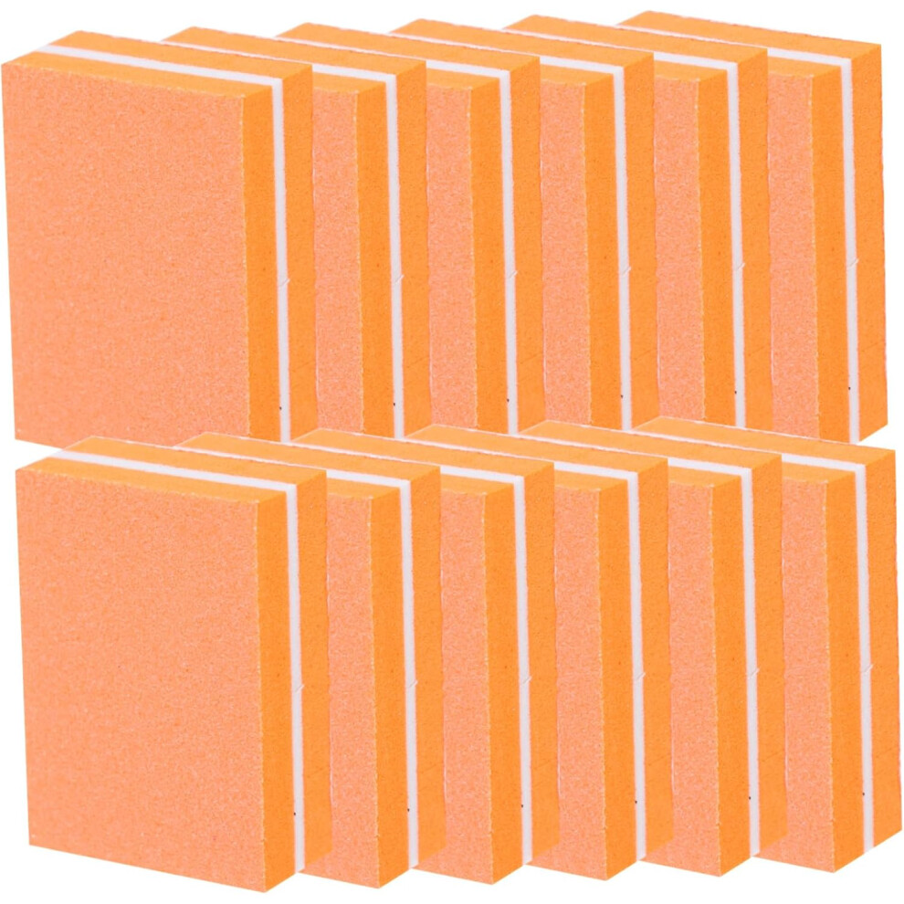 Hkhbjs Orange 20Pcs Small Square Sponge For Nail Files Professional Nail Buffers And Manicure Supplies Use