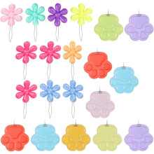 20-teiliges Nadeleinfädler-Set mit Pflaumenblüten- und Katzenpfotenmotiven, flexible Näheinfädler