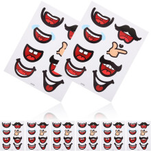 20 Blatt Mundaufkleber, Cartoon-Lippenkuss-Aufkleber, selbstklebende Mundlächeln-Etiketten