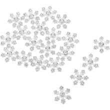 20 Mini-Schneeflocken aus Metalllegierung – Weihnachtsdekorationen zum Basteln, Scrapbooking und für Winterpartys
