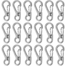 Mini-Karabinerhaken, kleine Clips, 20 Stück, Federverschluss aus Zinklegierung für Schmuckbefestigung und Outdoor-Aktivitäten