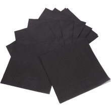 Schwarze Cocktailservietten, 16,5 x 16,5 cm, 20 Stück, Einweg-Doppellagen-Papierservietten für Partys