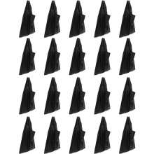 20 Stück schwarze, wiederverwendbare Einkaufstaschen aus strapazierfähigem Oxford-Gewebe mit verstärkten Nähten