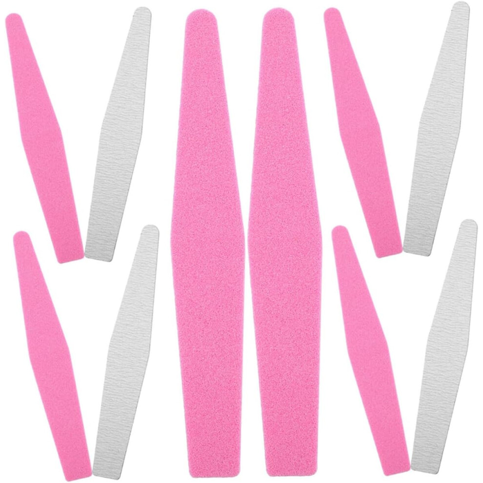 Hkhbjs Pink 20Pcs Portable Double Sided Nail Files Sponge Nail Buffers For Manicure