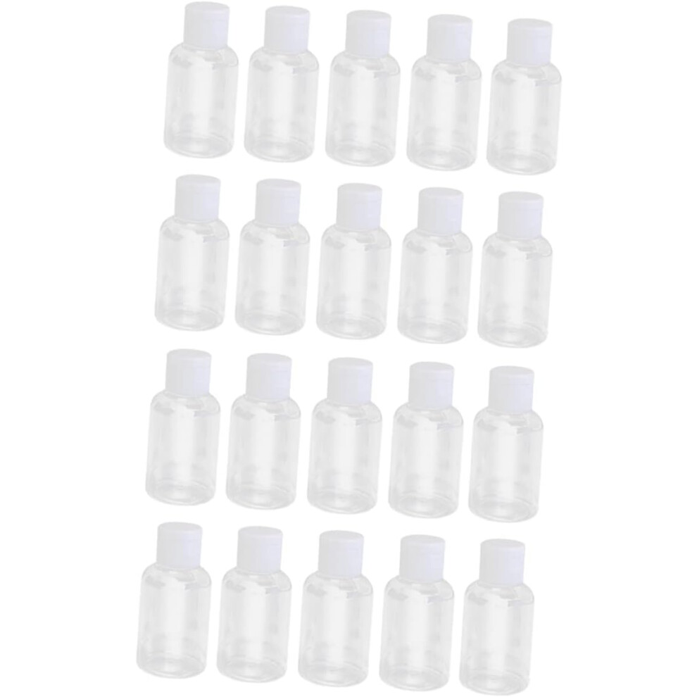 Hkhbjs 20Pcs Plastic Refillable Squeeze Bottles Clamshell Spout Caps For Travel Empty Bottles
