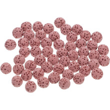 Natürliche Lavasteinperlen, 6 mm, tiefrot, runde Steinperlen für Aromatherapie-Diffusoren