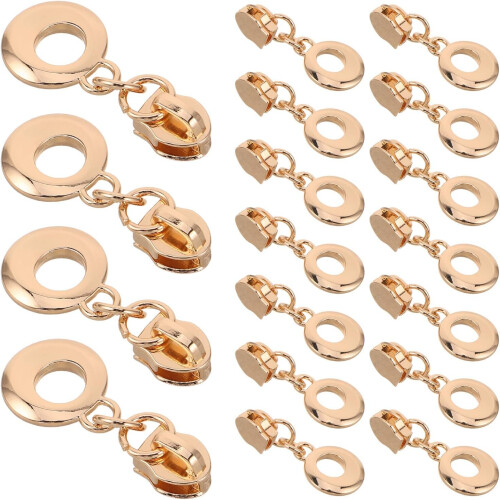20pcs Zipper Pulls Repair Kit Replaceable Metal Zipper Tabs