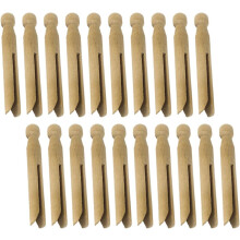 20 Stück Fotostecknadeln aus Holz, goldfarbenes, dickes Holz, 11 cm lang, halten Papier