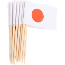 200 palillos de dientes con diseño de bandera nacional, palillos de madera y papel para cócteles y postres.