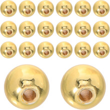 200 runde Kupfer-Abstandshalterperlen für die Schmuckherstellung, 6 mm Durchmesser, 1,5 mm Loch