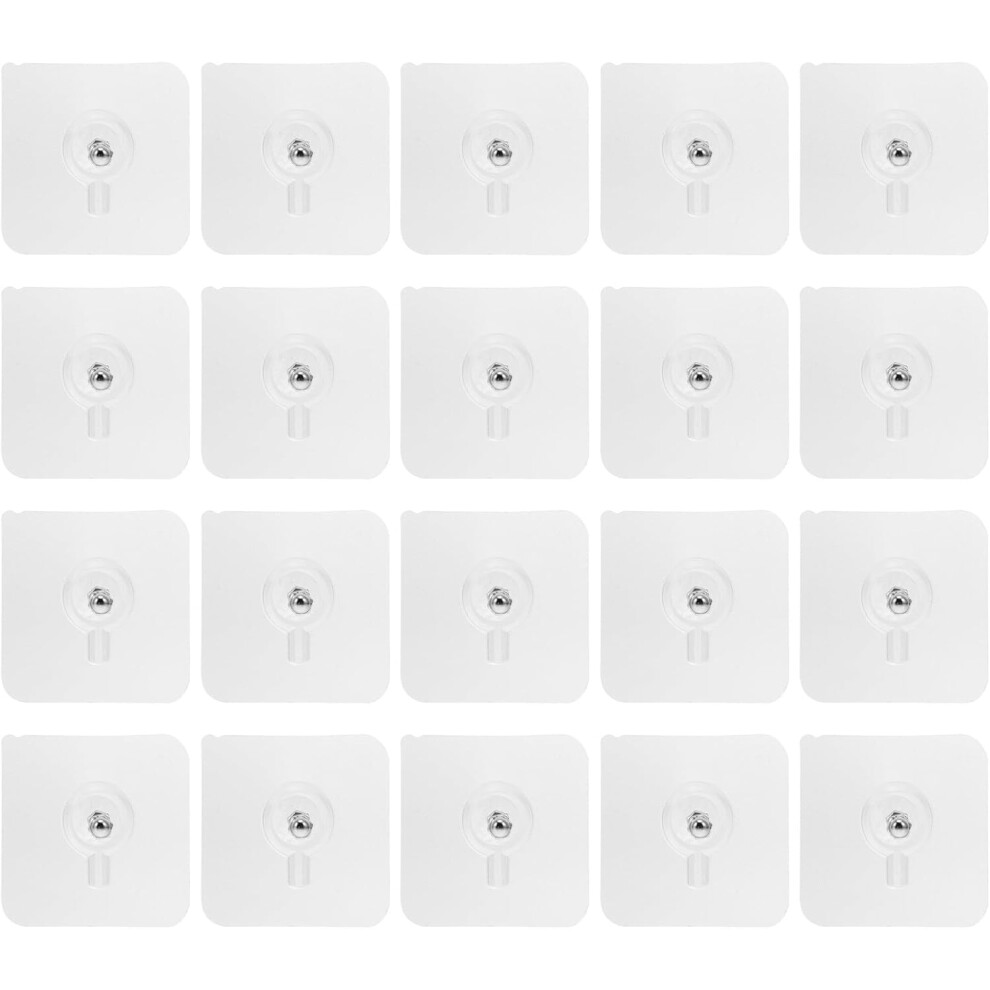 20Pcs Self-Adhesive Wall Hanging Hooks Strong Viscosity Pvc Material Punch-Free Screw 5455468320729