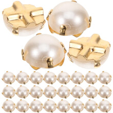 200 Stück Perlenkrallen-Zubehör zum Handnähen, DIY-Kleiderperlen, dekorative 10 mm Imitationen