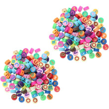 200 Stück farblich sortierte Buchstabenperlen aus Polymerclay für die Herstellung von Armbändern und Fußkettchen, 10 mm DIY-Schmuckbastelzubehör