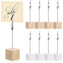 20-teiliges Set mit Büroklammerhaltern aus Holz (Naturweiß, 11 x 2,3 cm)