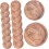20pcs Wood Grain Paper Plate for Gathering Fruit Plate Design Convenient Multi-Function 1