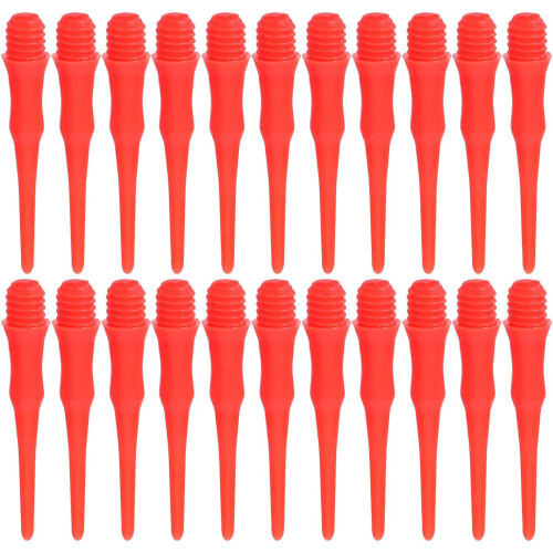 200pcs Red Soft Tip Dart Points Replacement 4.5mm Thread Plastic Dart Tips for Leisure
