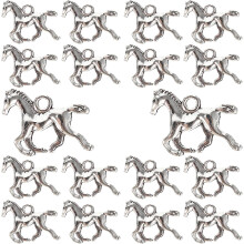 Schmuckanhänger in Pferdeform aus Legierung, leicht und einfach mit Ringen zu befestigen, 200 Stück zum Selbermachen
