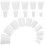 22pcs Solid Tapered Rubber Stoppers Lab Seal Plugs High Temperature Resistant White Rubber Bungs 1