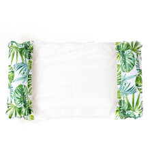 (green) 1pc/2pcs Inflatable Double Tube Green Leaf Float Thickened Tropical Rainforest Float Bed Water Inflatable Hammock Single Recliner