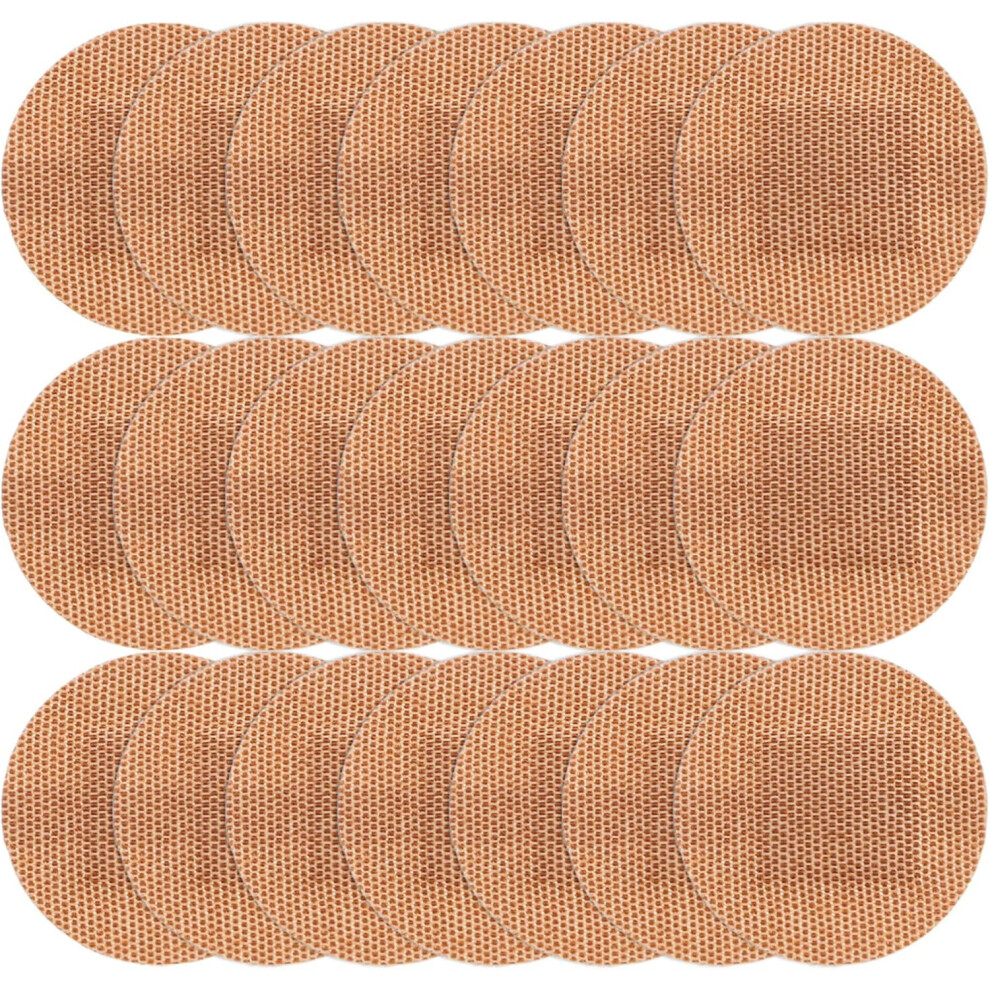 Hkhbjs 200Pcs Round Adhesive Bandages Flexible Fabric Breathable Knuckle Joint Bandages
