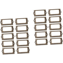 24 Stück Metall-Schranketikettenhalter, antike Schubladenetikettenrahmen, Schrauben