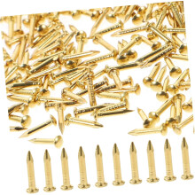 200 Stück runde Messingnägel 8 mm x 1,2 mm Miniatur-Möbelnägel