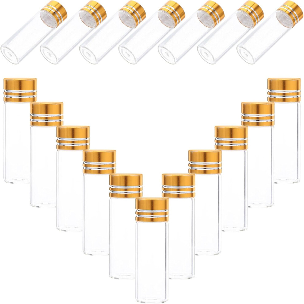 Hkhbjs 24Pcs Mini Glass Perfume Sample Bottles Empty Vials Screw Caps Tiny Glass Jars Lids For Fragrance Oil Storage Travel