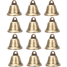 25 Stück Metallglocken aus Eisen für Bastelarbeiten, Vintage-Windspielzubehör, robust, 38 mm, bronzefarben, offenes Ringdesign