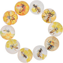 25 Stück Kühlschrankmagnete in Bienenform aus Glas mit magnetischer Rückseite, verschiedene Farben, bezaubernd