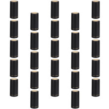 25pcs preto calor encolher garrafas de vinho tampas para o vinho fazendo garrafas material plástico com close fit design