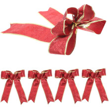 25er-Packung Schleifen aus Knotenband für Weihnachtskränze, Weihnachtsbaumschmuck und Geschenke