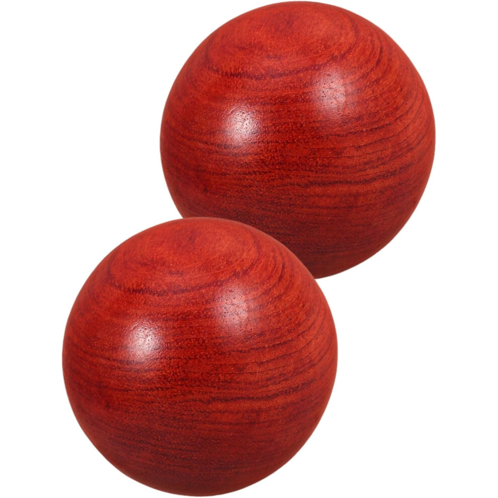 Hkhbjs Baoding Balls Hand Exercise Wood Massage Balls 5Cm 2Pcs Traditional Chinese Meditation Stress Relief Hand Strengthening