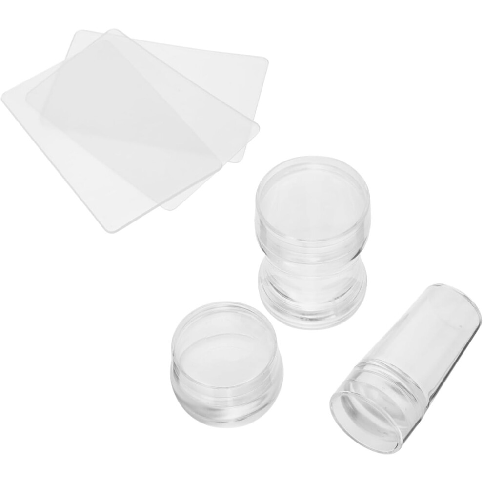 Hkhbjs 3Sets Silicone Stamp Of Nail Stampers And Scrapers For Manicure Including Total