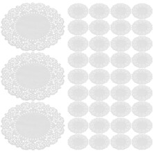 280 Blatt Einweg-Backpapier-Deckchen, rund, mit Spitzenmuster, 8,5 Zoll, weiße Papier-Deckchen für Kuchen