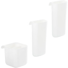 3pcs White Multifunctional Desktop Screen Pen Containers Adhesive Tabletop Pencil Holders
