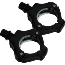 2 Stück magnetische Angelrutenhalterung mit Nylon-Spiralverbinder, schwarze Angelrutenständer und -regale