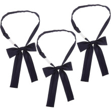 3-teiliges Fliegen-Set für Damen aus weichem Stoff, vorgebundene Schleifen für Uniformen, Kostüme, Arbeit, Schule und Partys