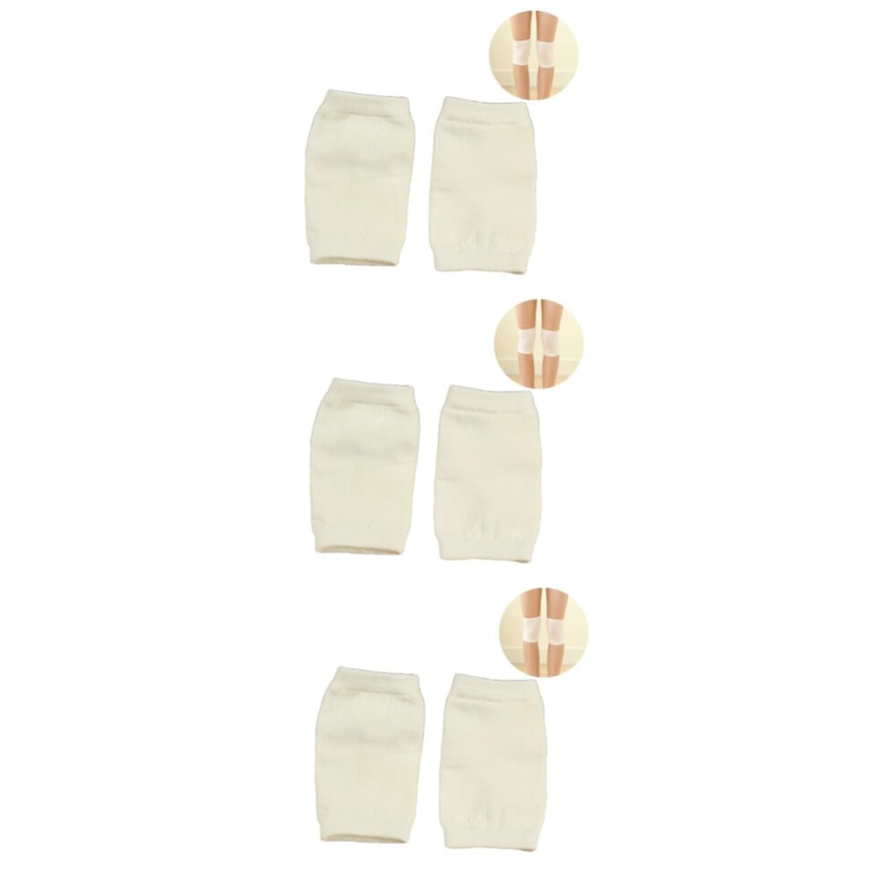 Hkhbjs Beige 3Pcs Knee Support Brace Sleeve Knee Warmer Protector For Running Hiking Outdoor Sports Activities
