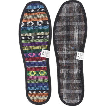 3pairs Hand Embroidered Insoles Shoe Cushions Bamboo Insoles Breathable Shoe Pads for Sports Foot Care