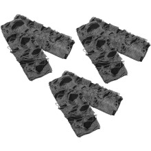3 Paar Damen-Halloween-Spitzenhandschuhe, Punk-Fingerhandschuhe für Halloween-Partys, Cosplay-Kostümzubehör