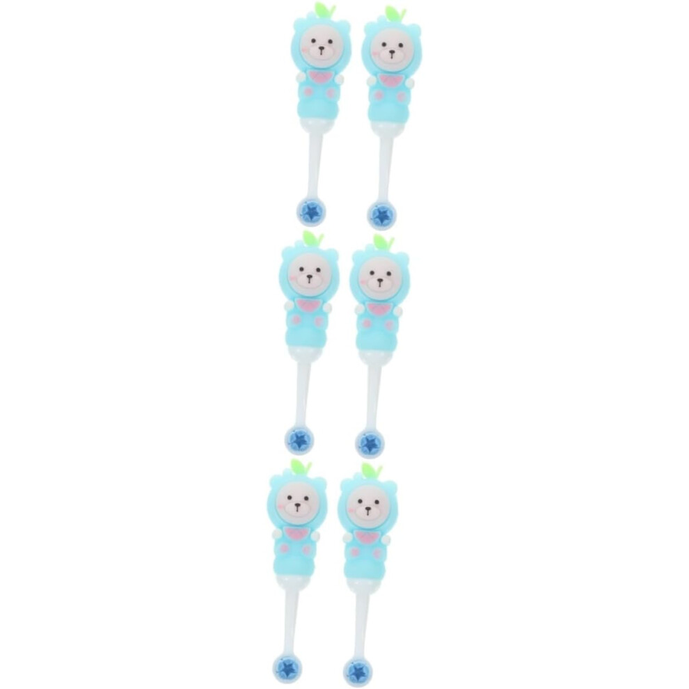 Hkhbjs 6Pcs Bear Shape Manual Toothbrush For Toddlers Soft Bristles For Boys And Girls Teeth Cleaning
