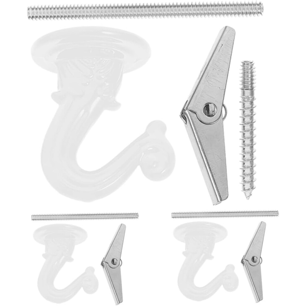 3Set Heavy Duty Ceiling Hooks For Plants And Lights, Zinc Alloy Material 5455468322587