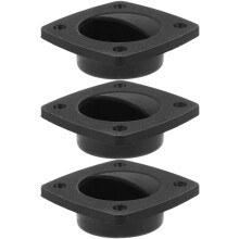 3 Stück schwarze Nylon-Boots-Einbaugriffe für Luken und Kabinentüren.